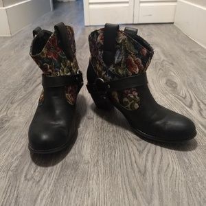 Floral Western Bootie